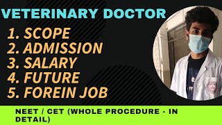 Veterinary Doctor  course admission cutoff scope job sallary abroad opportunities 🔥 [upl. by Nnael]