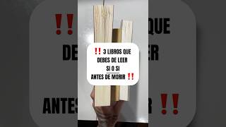 📚 3 LIBROS QUE DEBES DE LEER ANTES DE MORIR librosrecomendados estoicismo psicologia [upl. by Stanislas775]