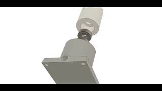 3D Printable IKEA Tertial Lamp Swivel Clamp Animated [upl. by Rourke]