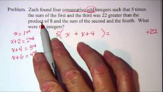 Consecutive Integer Word Problems 3 [upl. by Ical800]