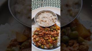 Lunch recipesyasminvlogkeema curryyummyamptastymix vegetablespachapayaru kanjihealthyfood😋🍲 [upl. by Anissa868]