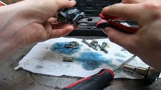 Suzuki TS 185 Oil pump disassembly and oil lines Part 3 [upl. by Ajat729]