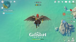 Genshin Impact  Gliding Challenge Day 3 Gameplay Guide  Fly With The Wind [upl. by Sesylu]