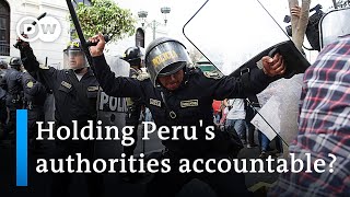 48 killed protesters Peruvian authorities accused of using excessive force  DW News [upl. by Elletnahc]