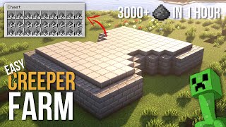 Minecraft Easy Creeper Farm  1500 Gunpowder Per Hour  120 [upl. by Yrad]