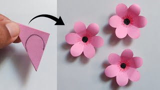 Easy Paper Flower Making  How To Make Paper Flower Craft  Paper Flower Making Step By Step [upl. by Dewie]