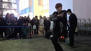 240103 kpop cover dance team LOVE DIVE IVE Hongdae busking [upl. by Elrebmik]