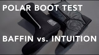 Baffin vs Intuition polar boot liner moisture test 4K [upl. by Rebma277]