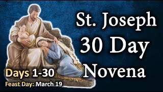 30 Day Novena to St Joseph  Powerful Prayer [upl. by Tarabar]