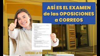 📝 Así es el EXAMEN de las Oposiciones a CORREOS 2024  Oposiciones a Correos ✉️ [upl. by Tatianna]