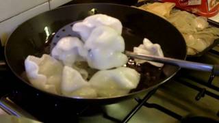 Frying krupuk prawn crackers [upl. by Holds]