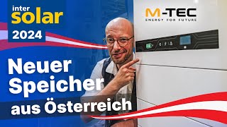 Neuer Stromspeicher aus Österreich WärmepumpenHersteller MTec auf Intersolar 2024 [upl. by Dasa]