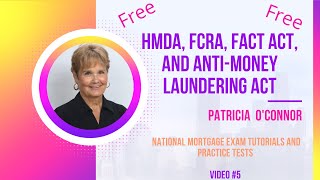 HMDA FCRA Fact Act and AntiMoney Laundering Act Free Tutorial [upl. by Eilahs]