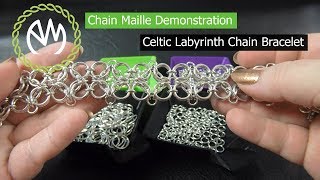 Chain Maille Demonstration  Celtic Labyrinth Chain Bracelet [upl. by Banebrudge]