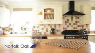 Wooden Oak Worktops Wide Block Style [upl. by Ridglee391]