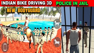 Police in Jail New Bodyguard  Funny Gameplay Indian Bikes Driving 3d 🤣🤣 [upl. by Latham81]