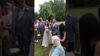 Dad invites stepdad to walk bride down the aisle  Humankind shorts [upl. by Garin]