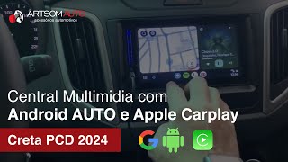 Hyundai Creta Action PCD 2024 central multimídia com Apple CarPlay e Android Auto [upl. by Adnaw]