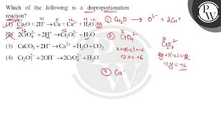 Which of the following is a disproportionation reaction [upl. by Athalia]