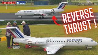 REVERSE THRUST UPGRADE  Giant XL Fokker 70 RC Airliner Passenger Jet  LMA Cosford 2022 [upl. by Beryl]