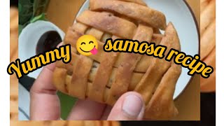 thread samosa recipe at home  पट्टीदार समोसा बनाने का अनोखा तरीका  easy and quick samosa recipe [upl. by Jenifer]