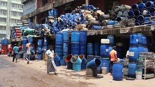 Plastic Drum Market in Karwan Bazar  Need Plastic Drum Just go Karwan Bazar [upl. by Dopp]