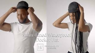 Hairbrella SatinLined Cap Brimless Docker Rain Hat Demo [upl. by Nibor]