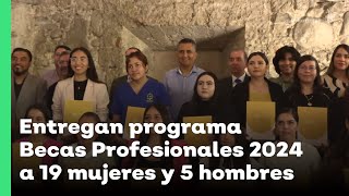 Entregan programa Becas Profesionales 2024 a 19 mujeres y 5 hombres  Jalisco Noticias [upl. by Hillari740]