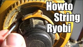 Howto string a Ryobi trimmer [upl. by Oirramaj]