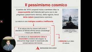 Giacomo Leopardi  Pessimismo storico e cosmico teoria del piacere teoria del vago e indefinito [upl. by Ybocaj578]