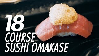 Best 18Course Sushi Omakase in Singapore [upl. by Wickner]