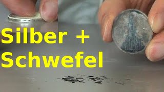 Chemische Reaktion von Silber mit Schwefel [upl. by Rengaw]