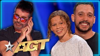 Father and Son Duo Get a Standing Ovation on Americas Got Talent 2024 [upl. by Zephan408]