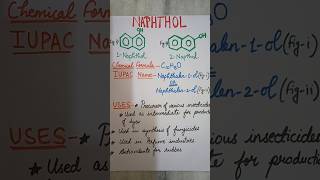 Naphthol structure and uses shorts youtubeshorts youtube chemistry viralvideo [upl. by Eyks]