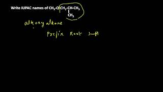 CH3OCH2CHCH3CH3  EtherIUPAC Nomenclature [upl. by Sgninnej]