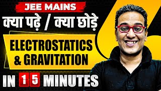 Complete ELECTROSTATICS amp GRAVITATION in just 15 MINUTES  JEE Main 2024 [upl. by Esch]