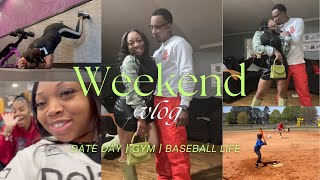 WEEKEND VLOG  DATE DAY  GYM  BASEBALL LIFE [upl. by Tomkin833]