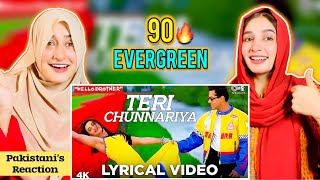 Teri Chunnariya  Lyrical  Salman Khan Rani mukerji Alka amp Kumar  PAKISTAN REACTION [upl. by Ianthe309]