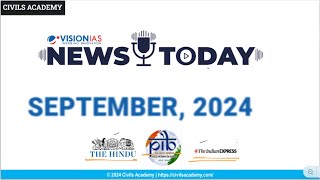 September 2024 Vision IAS Current affairs for UPSC [upl. by Munsey]