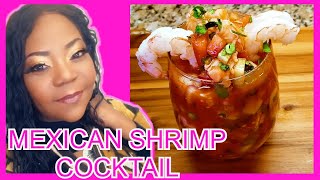 COCTEL DE CAMARONES MARISCOS Mexican Shrimp Cocktail EASIEST Recipe EVER [upl. by Darraj415]