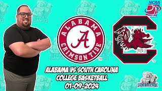 Alabama vs South Carolina 1924 Free College Basketball Picks and Predictions  NCAAB Pick [upl. by Nebra]