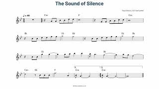 The sound of silence Alto sax sheet music [upl. by Ammadis727]