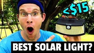 BEST SOLAR SECURITY LIGHT on AMAZON AOOTEK Outdoor Motion Light Review [upl. by Enirehtakyram]