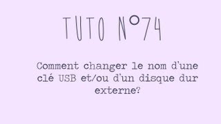 Tuto n°74  Comment changer le nom par défaut dun DDE etou USB  Les Conseils dIsa [upl. by Occir]