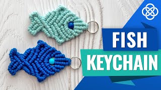 Macrame Fish Keychain  Macrame Animals  Macrame Fish Tutorial [upl. by Davison801]