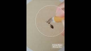 Fine Ink Techniques Painting a Tiny Bee with Precision [upl. by Ebneter]