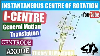 Instantaneous Center of rotation velocity  Theory of machine [upl. by Edmund]