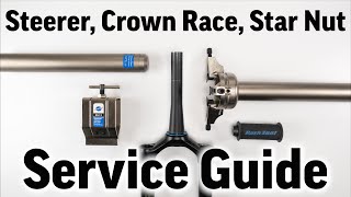 Bike steerer Tube Crown Race install and removal amp Star Nut full service guide for beginners [upl. by Tizes]