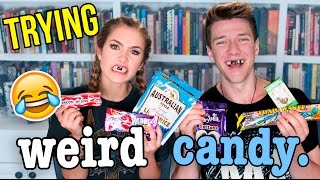 Trying WEIRD Foreign Candy CHALLENGE w Mel Joy REACTION  Collins Key [upl. by Emily]