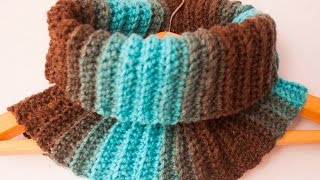 crochet ribbed cowl [upl. by Bergmann889]